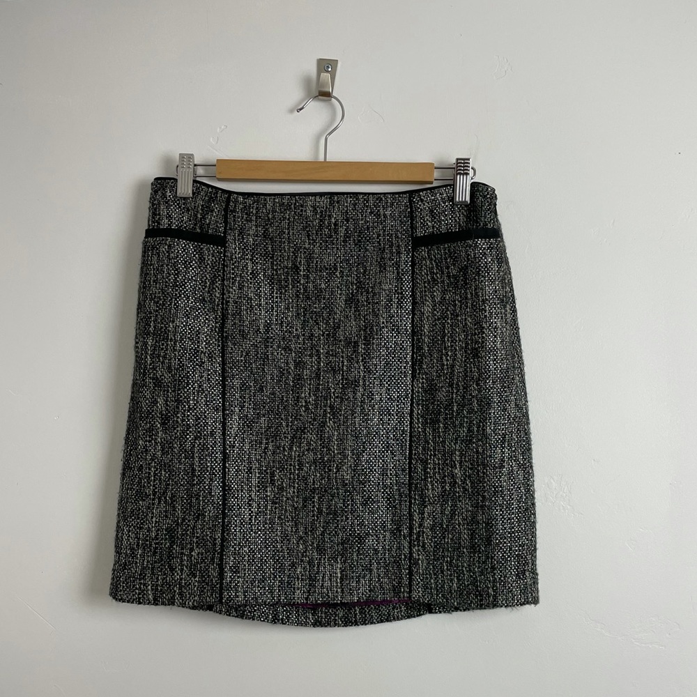 White House Black Market Wool Blend Tweed Skirt Sz 4